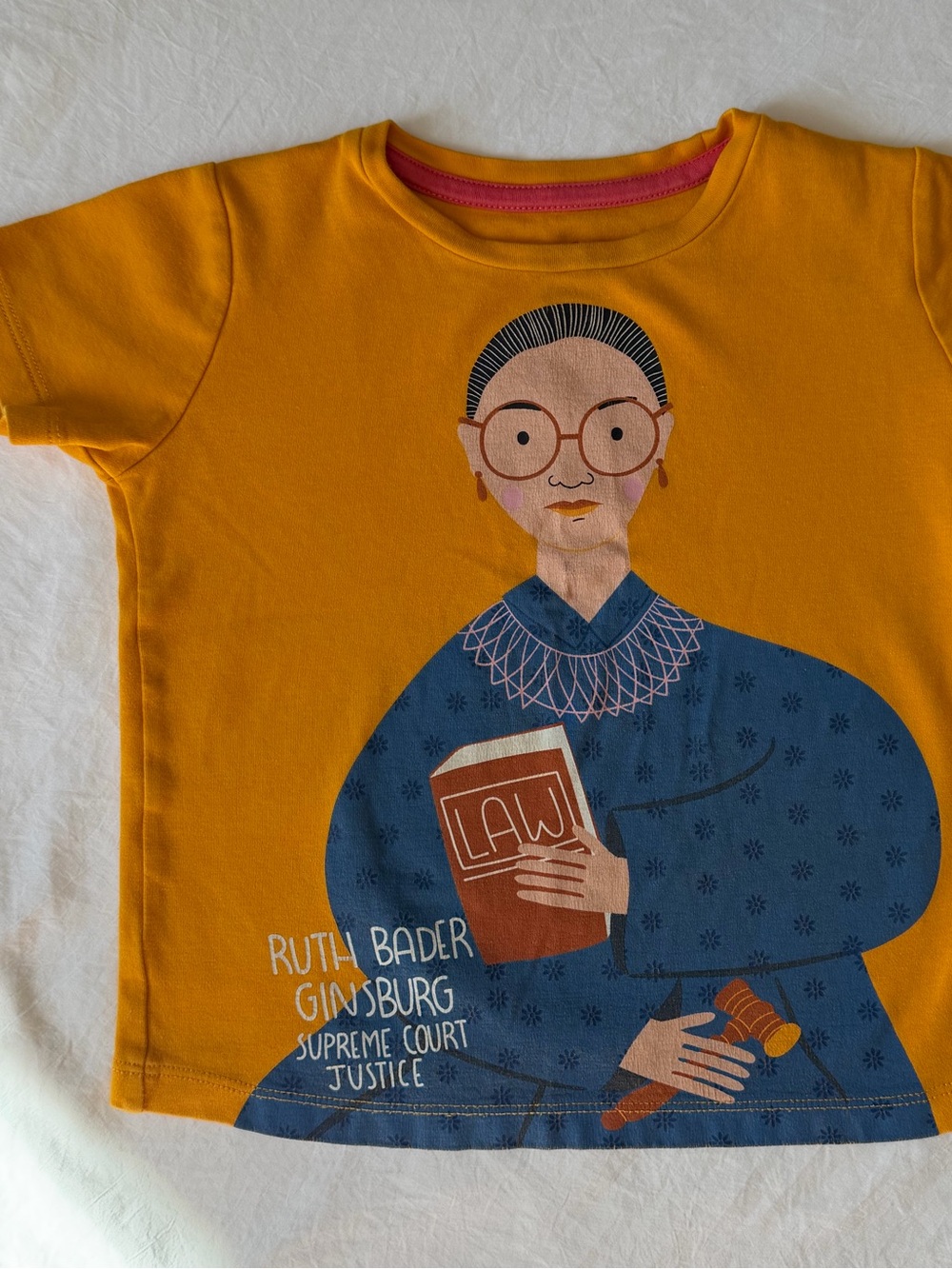 Piccolina Ruth Bader Ginsburg Graphic Tee Kids 3T Mustard
